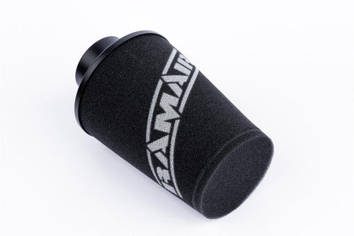 Ramair Small Foam Filter Aluminium Base 80mm (3.1inch) OD Black