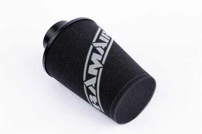 Ramair Small Foam Filter Aluminium Base 80mm (3.1inch) OD Black