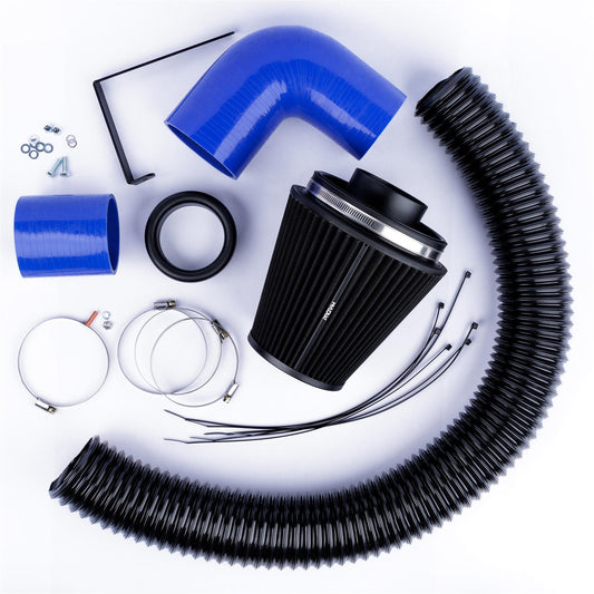 Ramair Performance Pleated Induction Kit for VW MK5 Golf R32 3.2 V6 - Blue Hoses