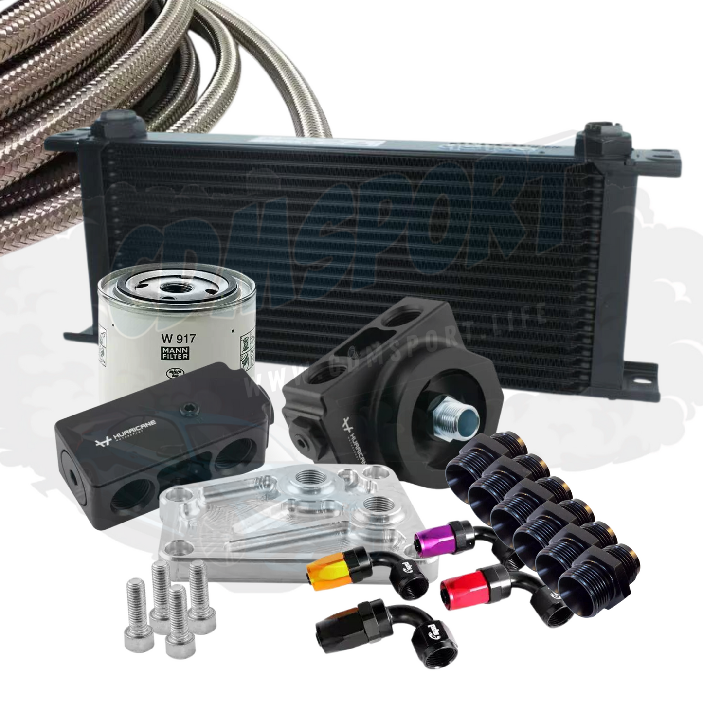 CDM BMW M60 M62 Performance Oil Cooler & Filter Relocation Kit