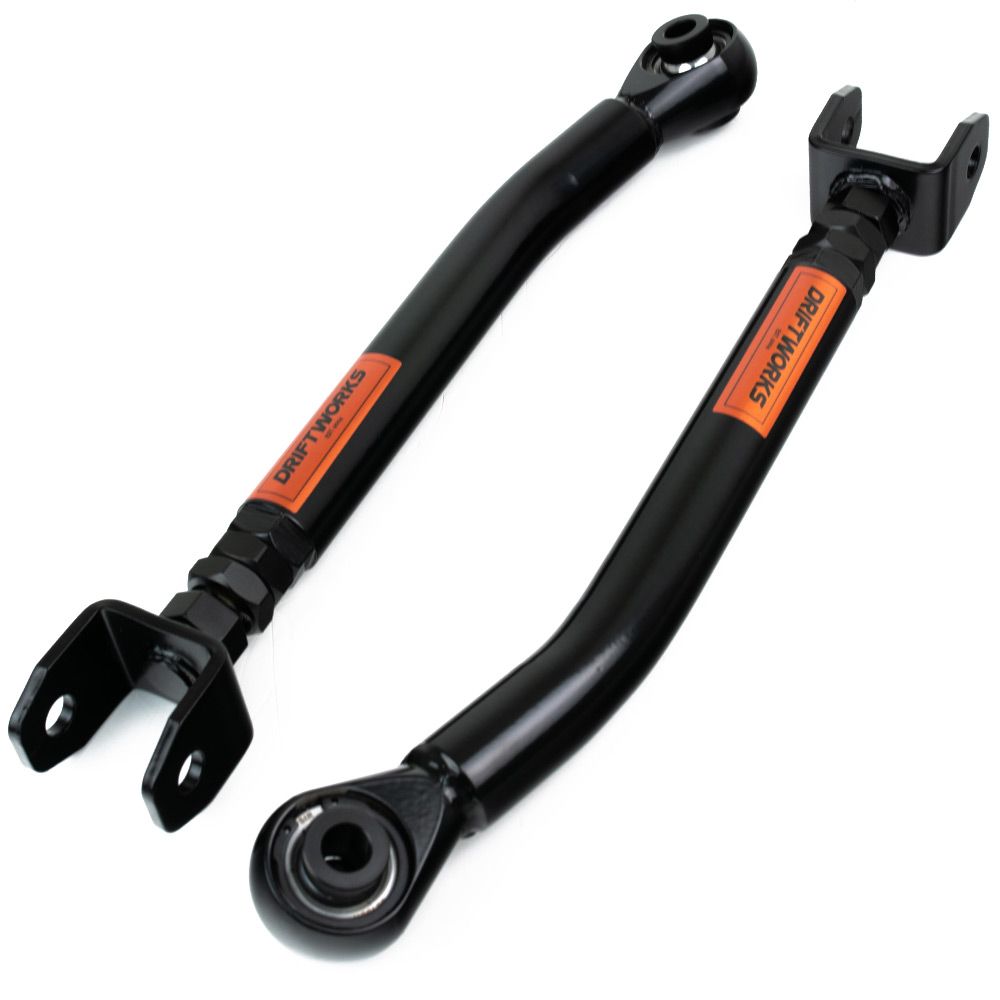 Driftworks Nissan Skyline R32 GTR Adjustable Kinked Toe Alignment Arms (Rod Ends)