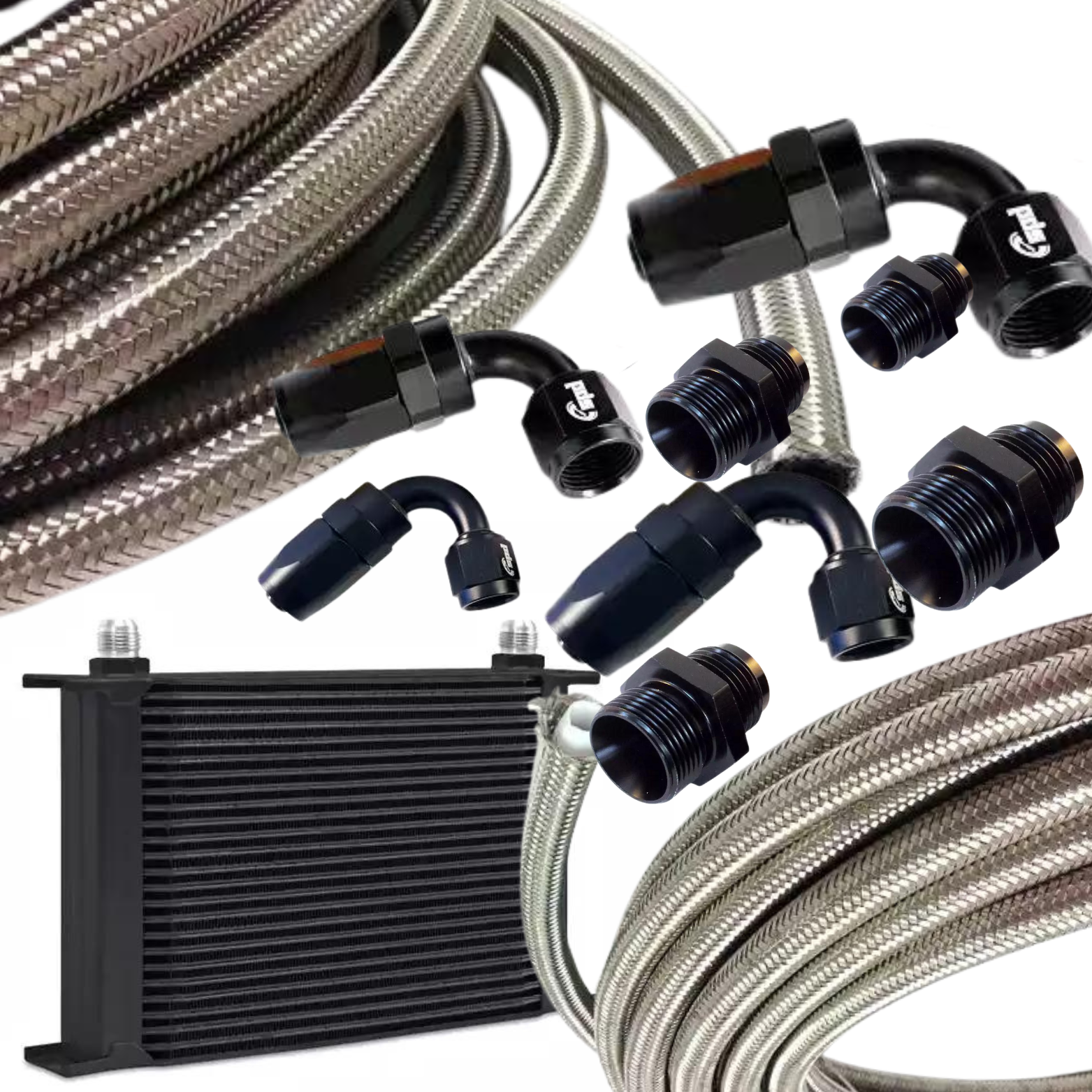 CDM BMW E46 E36 With M62 V8 Engine Swap Braided Power Steering Hose Kit