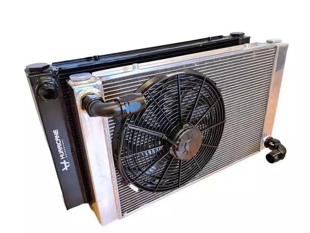 Hurricane Motorsport Universal High Flow Drift Race Radiator AN20 Fittings/Push On Fittings 580x460x80 - CDMSPORT