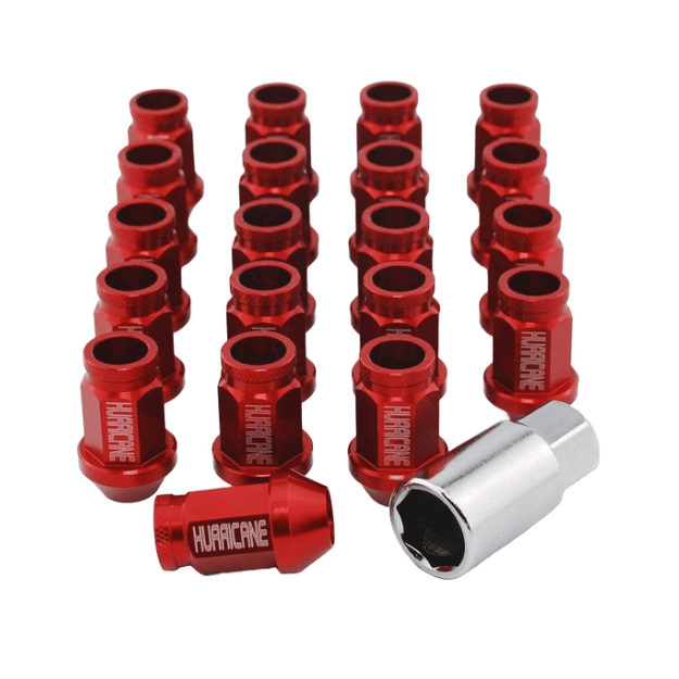 Hurricane Motorsport Wheel Nut Aluminum M12x1,5 - 39mm (Red)