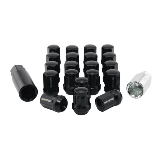Hurricane Motorsport Wheel Nut Kit Steel M12x1.5 - 32mm (Black)