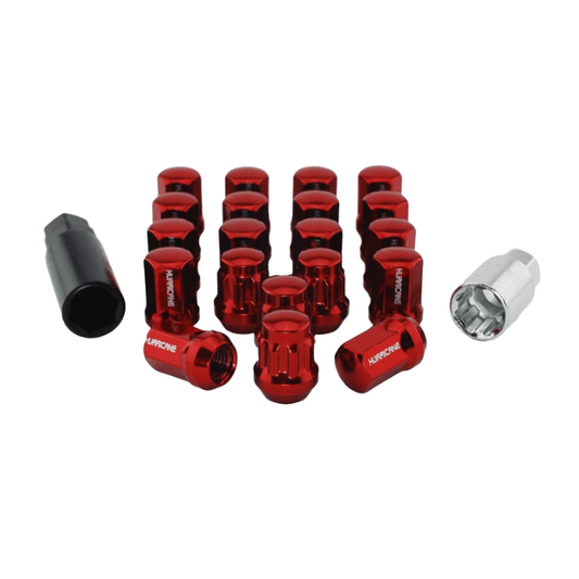 Hurricane Motorsport Wheel Nut Kit Steel M12x1.5 - 32mm (Red)