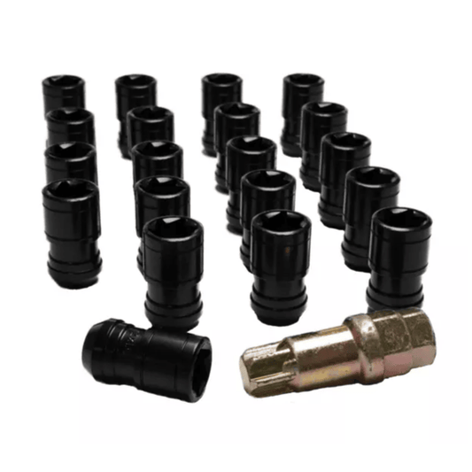 Hurricane Motorsport Wheel Nut Kit with Locking Sleeve M12x1,25 (Black)
