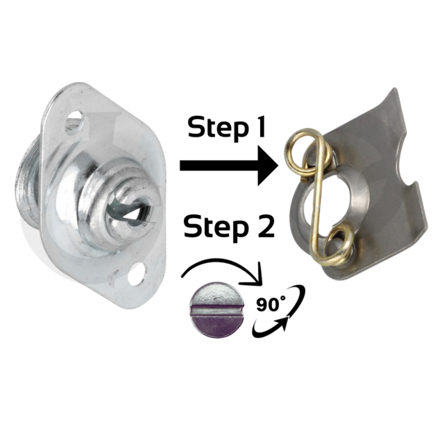 QSP DZUS Welding Plate with Spring for Bracket
