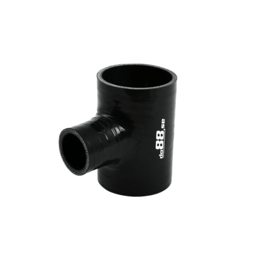 Silicone Hose Black T-Coupling - 2.375'' + 1'' (60+25mm)