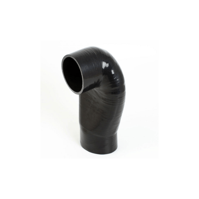 Silicone Hose Cobra Head Black - 4"