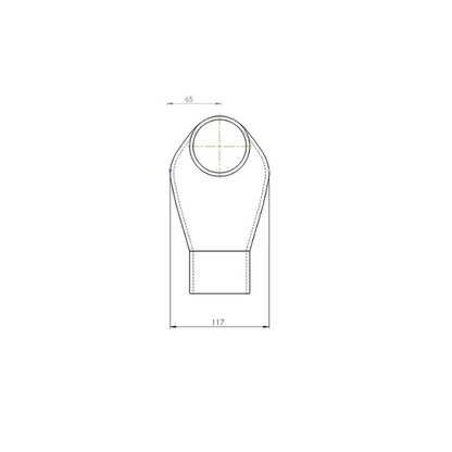 Silicone Hose Cobra Head Black - 2,5"