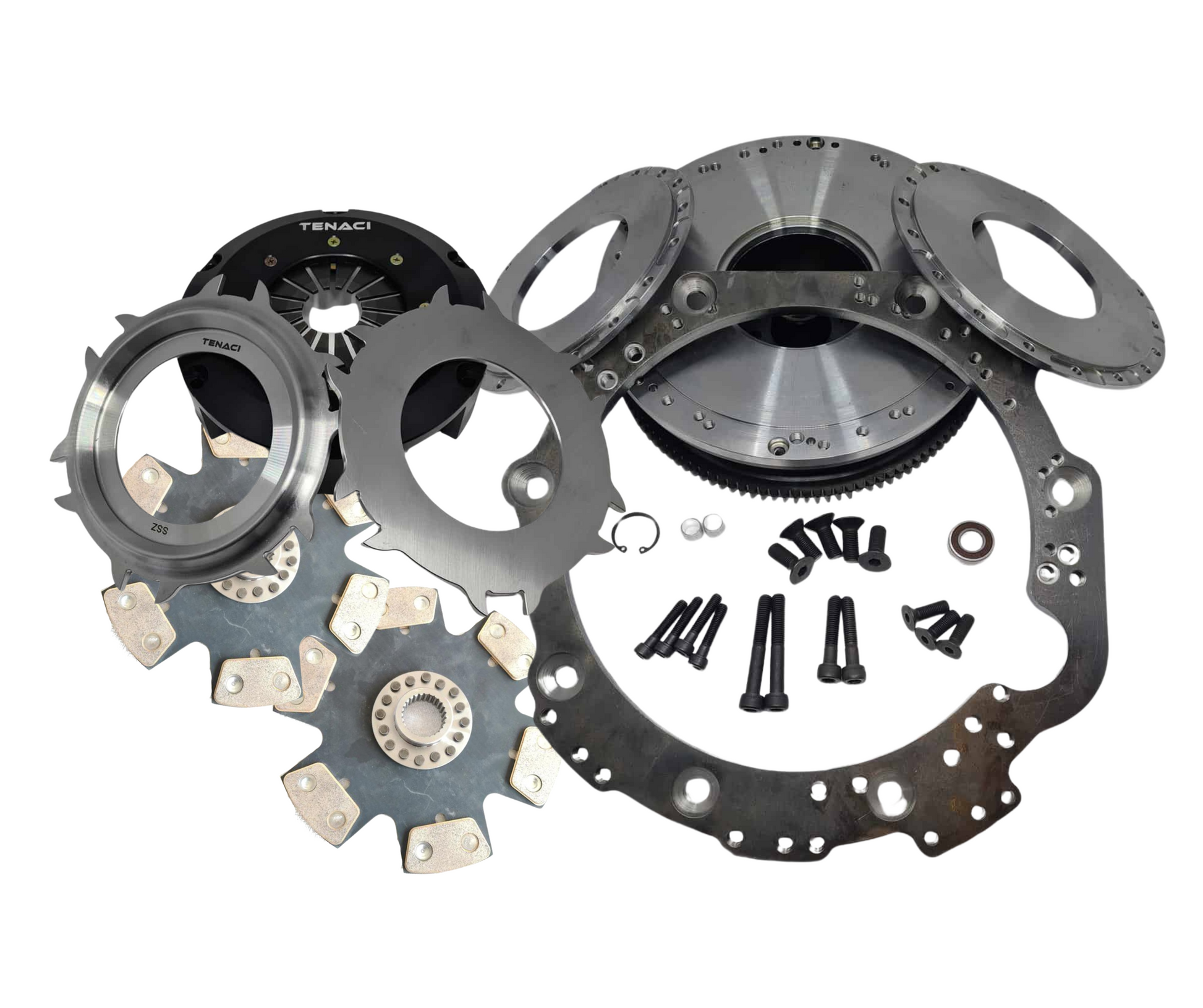 Tenaci Motorsport Toyota 2JZ - BMW GS6-53DZ Gearbox Twin Plate Clutch 7.25" 184mm Adaptor Kit