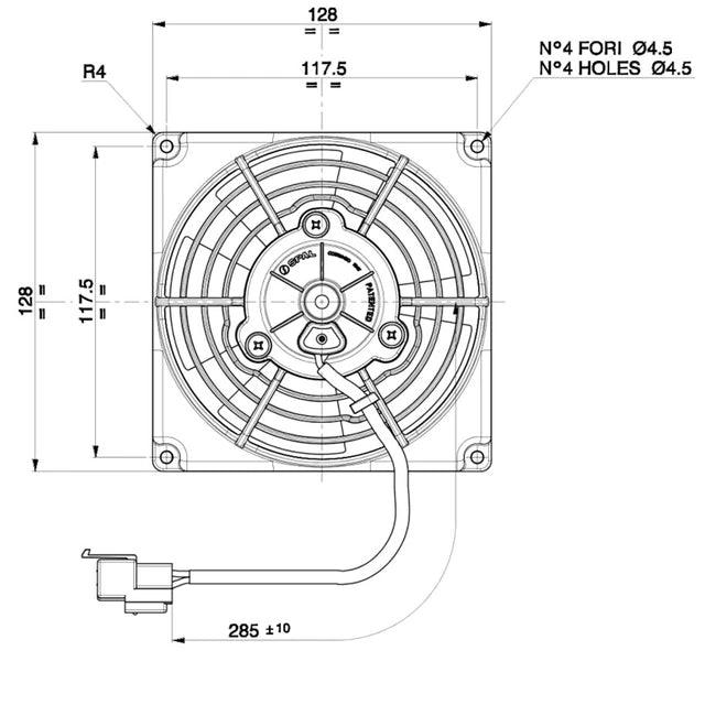 Spal 4.5" Electric Suction Fan - CDMSPORT