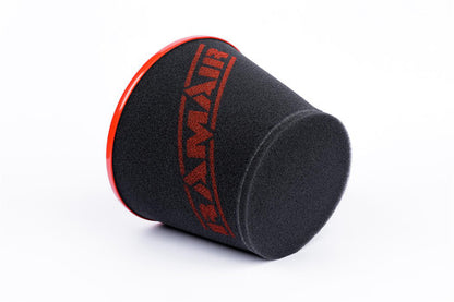 Ramair Large Foam Filter Aluminium Base 90mm (3.5inch) OD Red