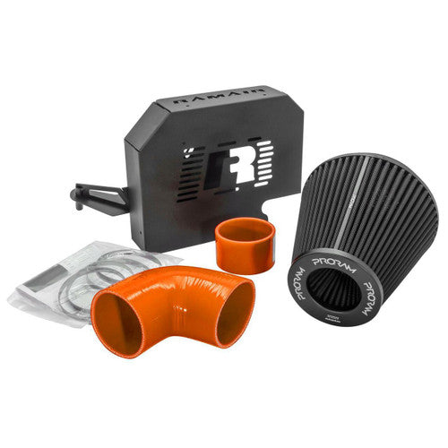 RamAir Performance Pleated Induction Kit for MK2 Focus ST with ECU Holder - Orange Hoses