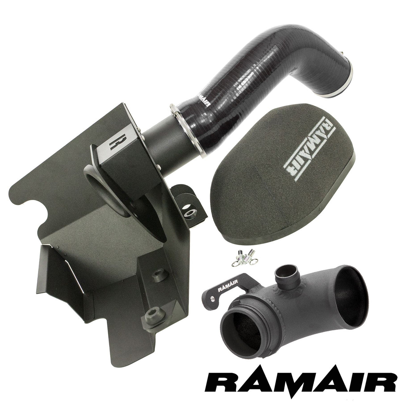 RamAir Performance Foam Induction Kit With Turbo Elbow for 2.0 TSI MQB VAG - Black Hose