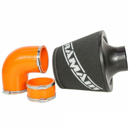 RamAir Performance Foam Induction Kit for MK2 Focus ST with ECU Holder - Orange Hoses