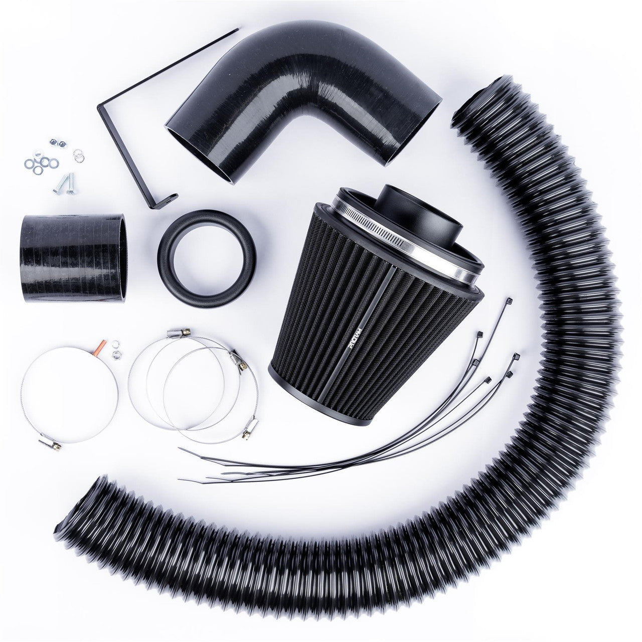 RamAir Performance Pleated Induction Kit for VW MK5 Golf R32 3.2 V6 - Black Hoses