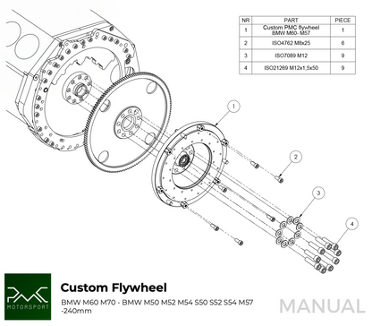 PMC Motorsport Toyota M60 / M62 - BMW M57 GS5-39 / Getrag 420 Gearbox Adaptor Clutch Kit (650NM)
