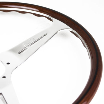 Nardi Classic Wood Steering Wheel Polished Spokes 390mm (21mm Grip)