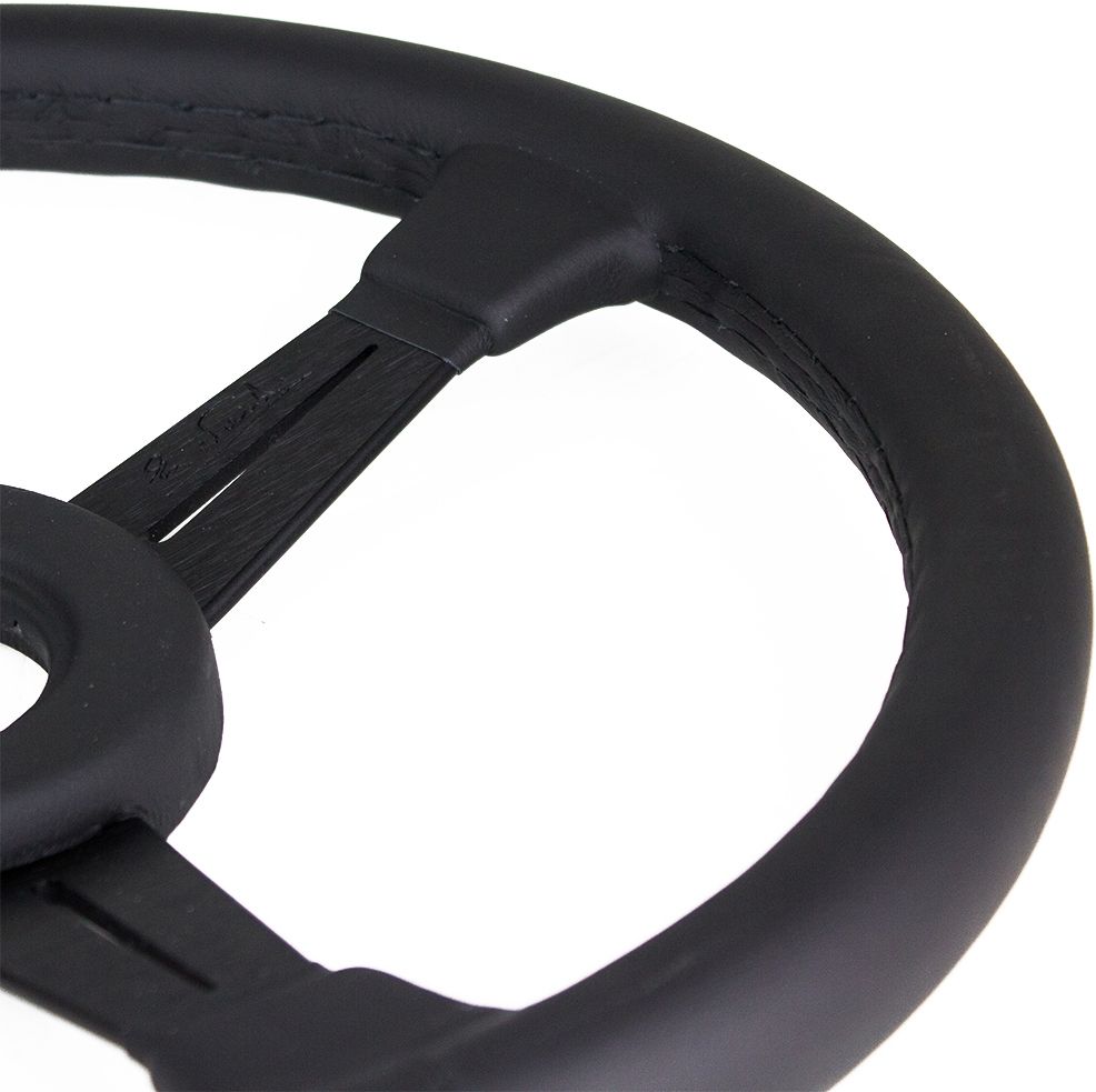 Nardi Classic Leather Steering Wheel Black Stitching Black Spokes 360mm