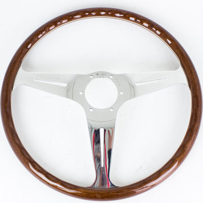 Nardi Classic Wood Steering Wheel Polished Spokes 340mm