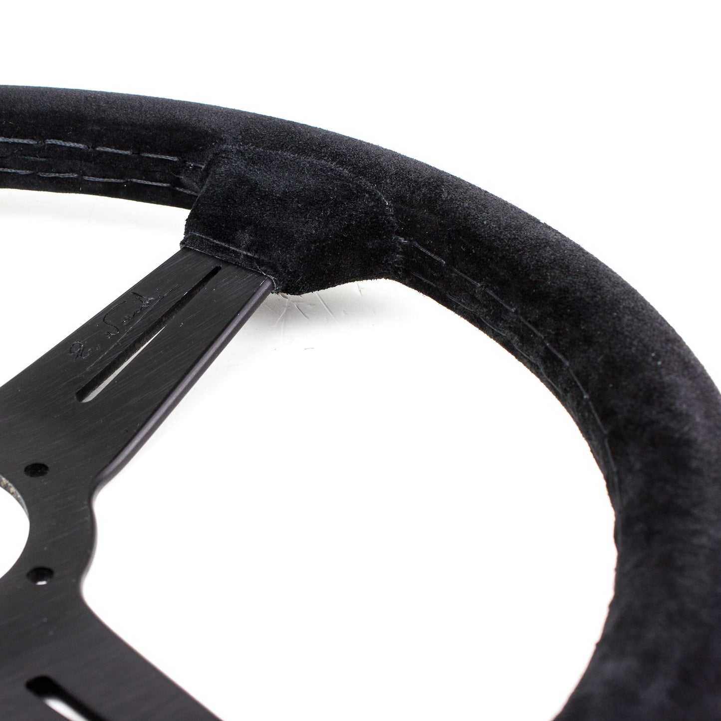 Nardi Classic Suede Steering Wheel Black Stitching Black Spokes 340mm