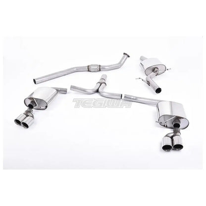 Milltek Audi A4 2.0 TFSI S line B8 (2WD and quattro manual-only) Saloon & Avant 2008-2011 Cat-back Exhaust