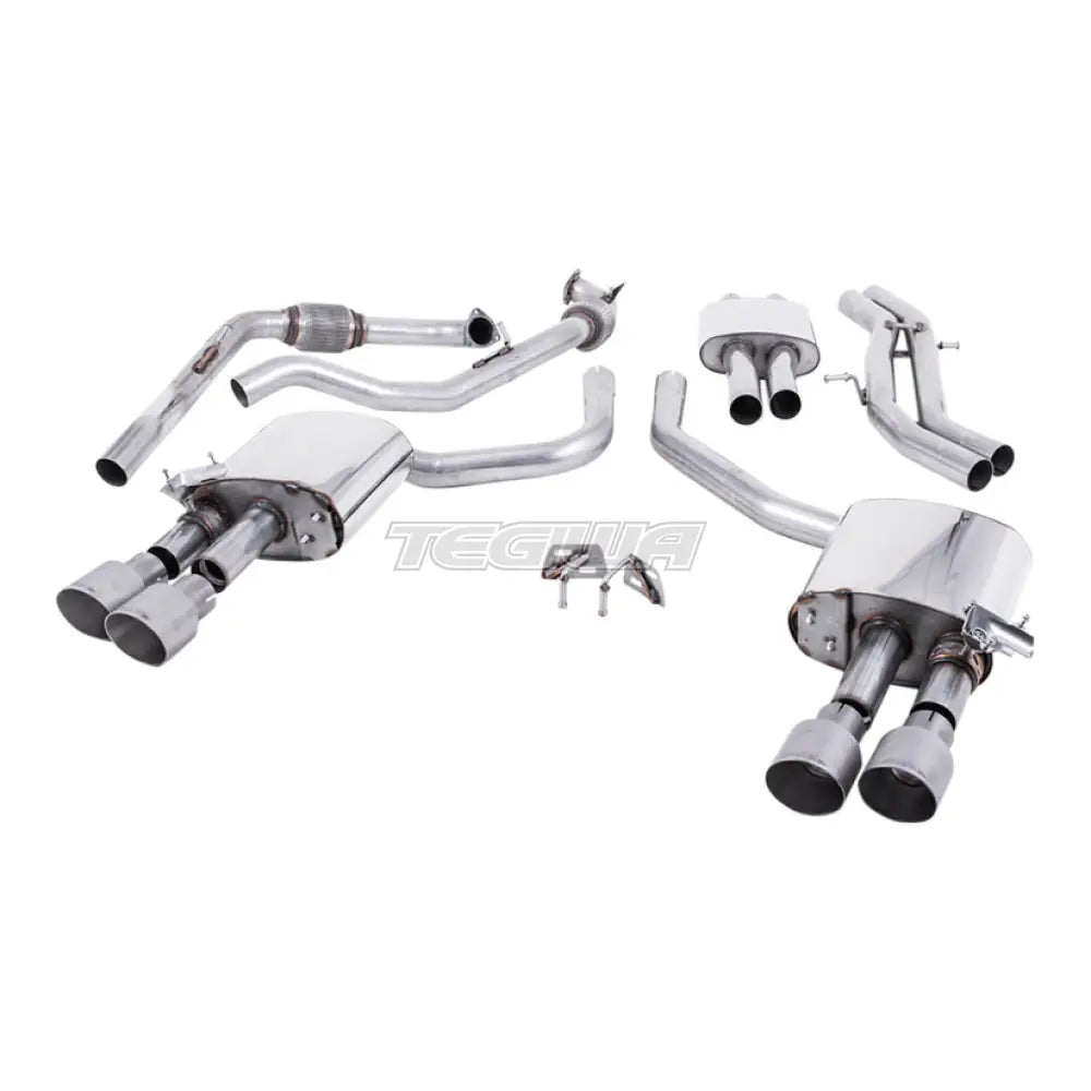 Milltek Audi S4 3.0 Turbo V6 B9 - Saloon/Sedan & Avant (Sport Diff Models Only & Without Brace Bars) 2016-2023 Cat-back Exhaust