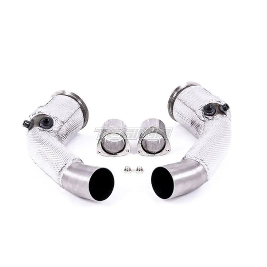 Milltek Audi S8 D5 4.0 TFSI V8 Saloon / Sedan (Non OPF/GPF US/ROW Models) 2020-2023 Large Bore Exhaust Downpipes and Hi-Flow Sports Cats Exhaust - OE Fitment