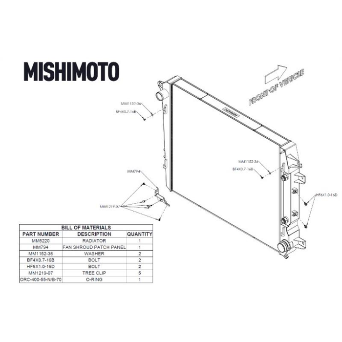 Mishimoto Chevrolet/GMC 6.6L Duramax Aluminium Radiator (2017-2019)