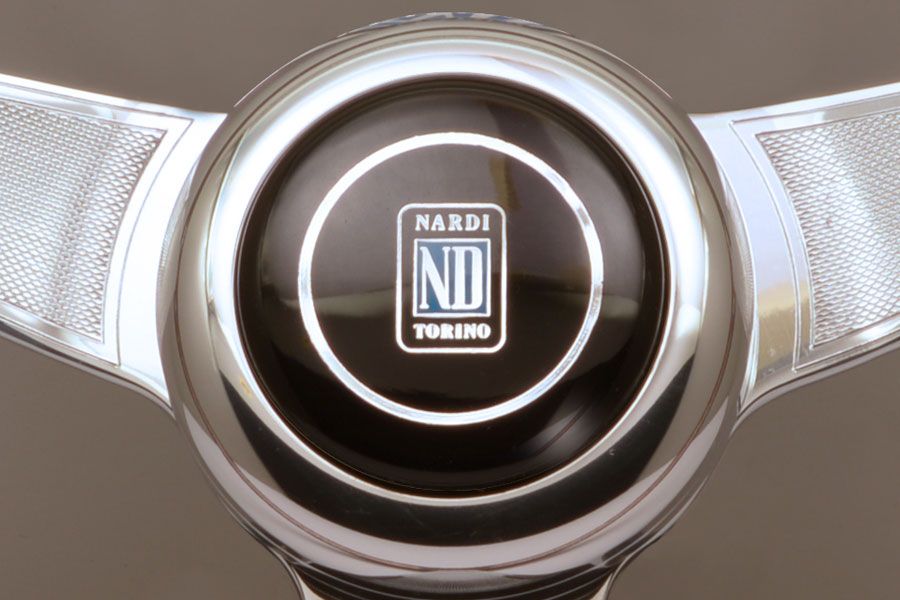 Nardi ANNI 60 Classic Wood Steering Wheel Polished Spokes 380mm