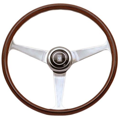 Nardi ANNI 60 Classic Wood Steering Wheel Polished Spokes 380mm