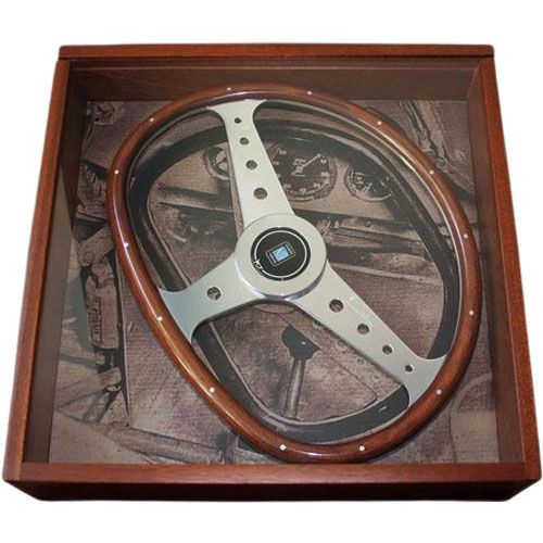 Nardi Bisiluro Wood Steering Wheel Satin Spokes 390mm Including Display Case