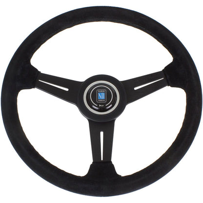 Nardi Classic Suede Steering Wheel Black Stitching Black Spokes 340mm