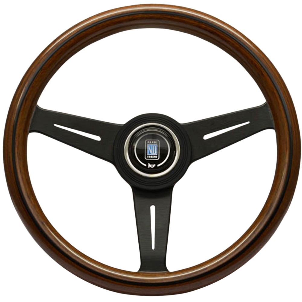 Nardi Classic Wood Steering Wheel Black Spokes 330mm