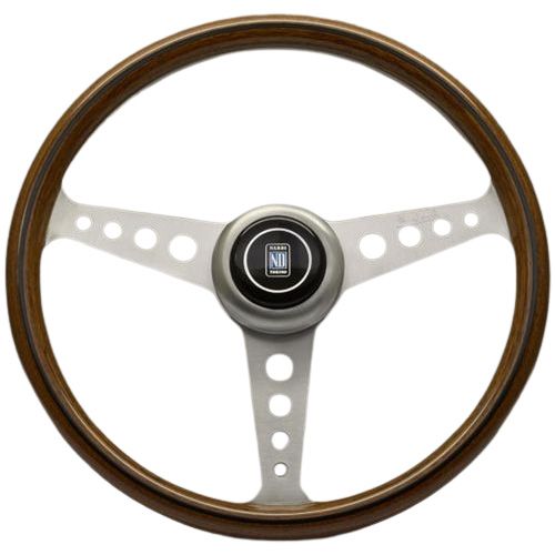 Nardi Classic Wood Steering Wheel Satin Spokes 360mm and ANNI 60 Horn Button