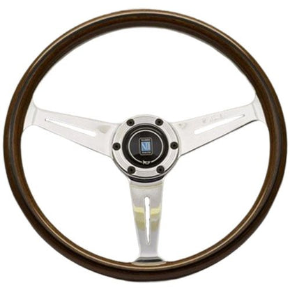 Nardi Classic Wood Steering Wheel Polished Spokes 360mm (Visible Screws)