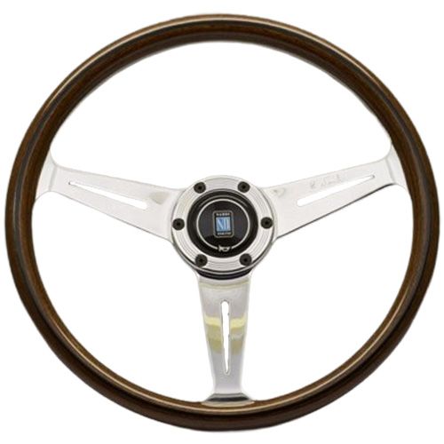 Nardi Classic Wood Steering Wheel Polished Spokes 360mm (Visible Screws)