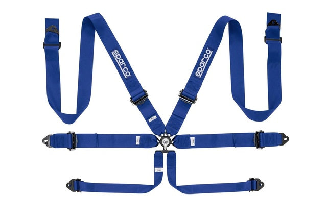 Sparco 6 Point Safety Harness (Blue) - CDMSPORT