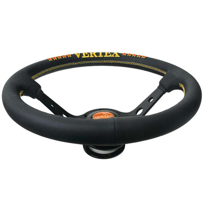 T&E Vertex JDM Steering Wheel 10 Stars Gold and Red 330mm